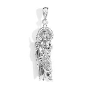 St Jude San Judas Pendant 18k Gold Plated (Free Rope Chain)